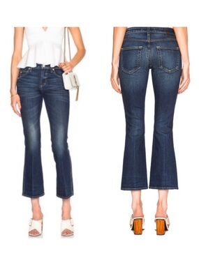 ANTHROPOLOGIE AMO NWT Jane Slim Fit Cropped Boot Denim Jeans Size 27